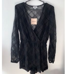 Superdown black romper from revolve